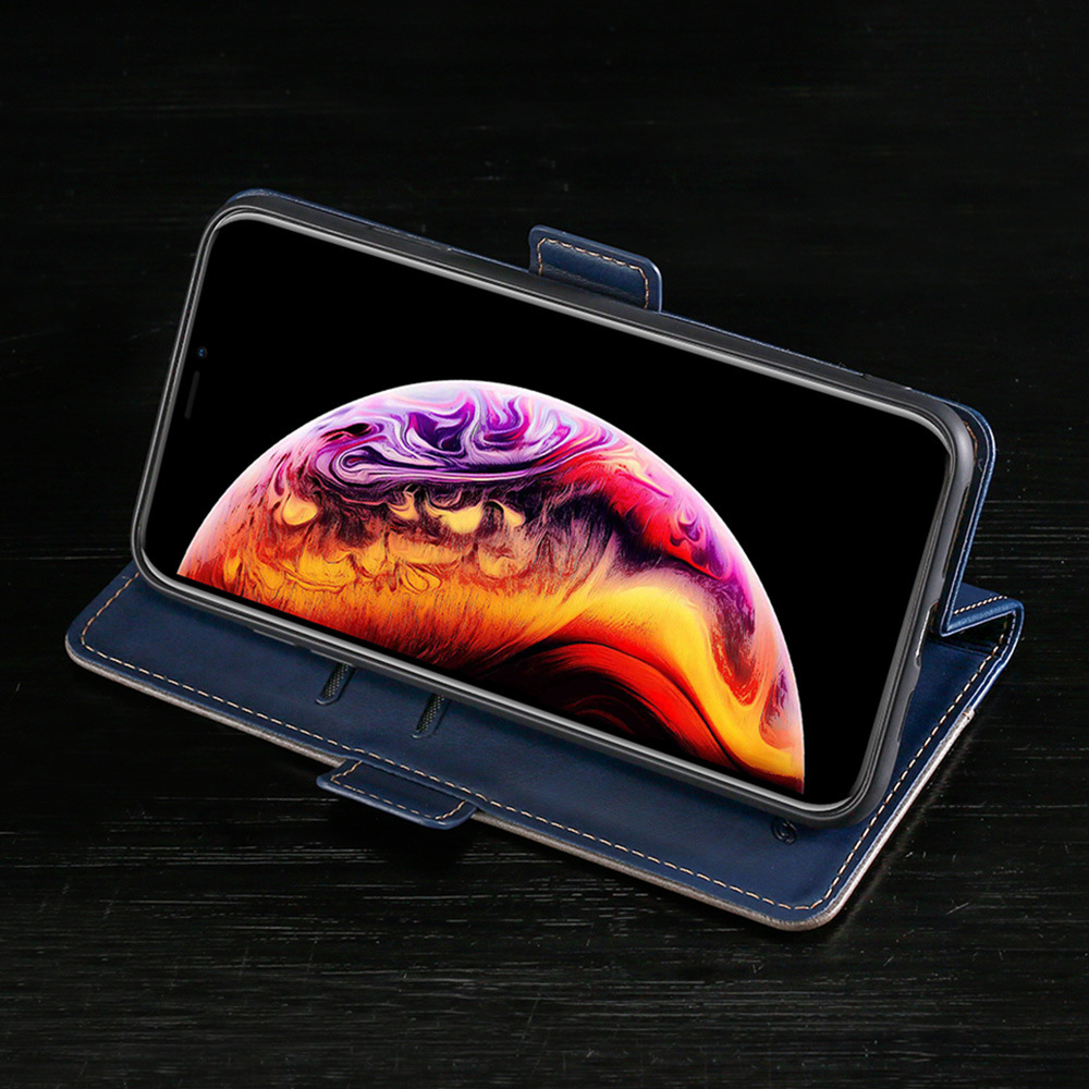 For creative Samsung S20 FE solid color mobile phone case Note 20 bracket mobile phone leather case S9 card protection case