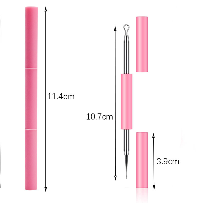 Stainless steel acne needle double-headed acne acne removal blackhead acne needle silicone beauty needle acne tools