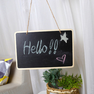 Poplar Creative Decorative Small Blackboard Stall Stall Stall 30x 20cm Wall-mounted Message Board Wooden Craft Gift