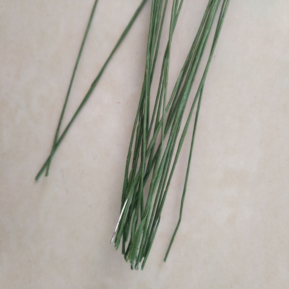 Paper-wrapped iron wire DIY handmade paper-wrapped fine iron wire paper flower leaf vein green iron wire No. 26 paper-wrapped wire iron wire