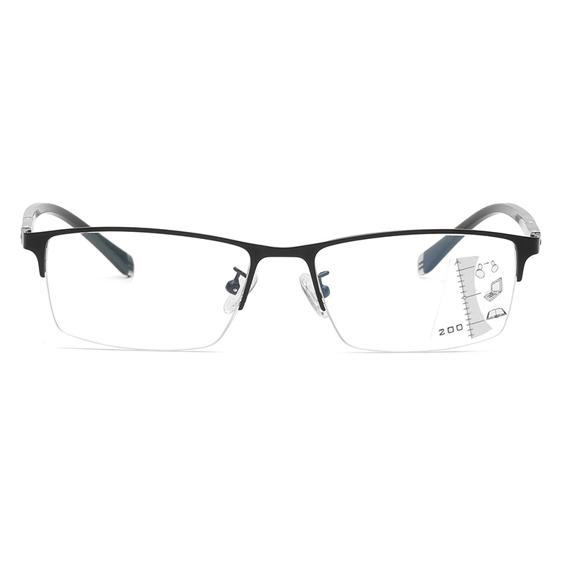Light-sensitive color-changing anti-blue light reading glasses men's fast-changing automatic zoom progressive multi-focus reading glasses
