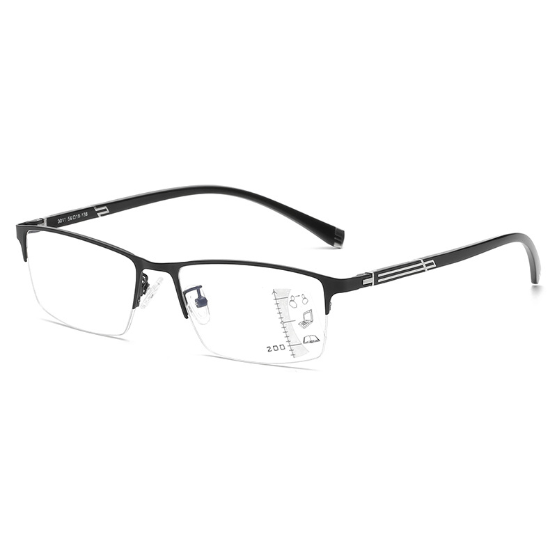 Light-sensitive color-changing anti-blue light reading glasses men's fast-changing automatic zoom progressive multi-focus reading glasses