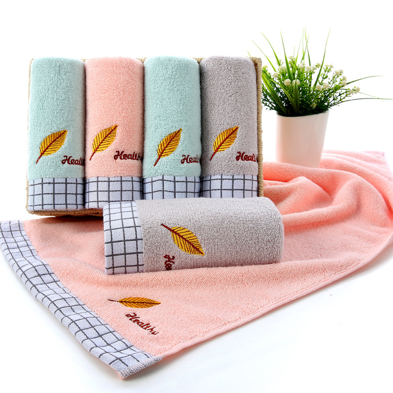 Factory wholesale cotton towel household soft gift enterprise birthday staff face towel business embroidery logo