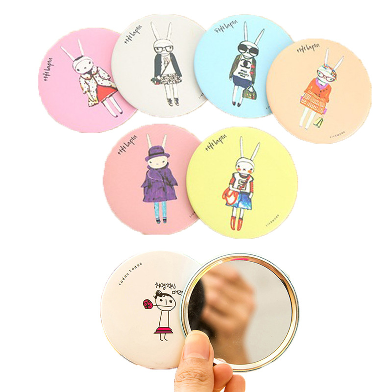 Make-up mirror portable small mirror pocket mirror Mini small ultra-thin students round mirror female students