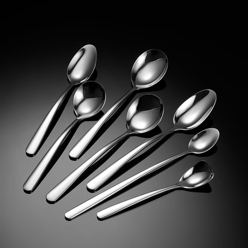 En 304 Stainless Steel Knife and Fork Spoon Western Tableware Heavy Elegant Series Multi-size Thickened Cloth Wheel Light Gift