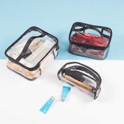 Japanese-style Wash Waterproof Storage Bag Travel Portable Small Transparent Skin Care Cosmetic Bag Factory Direct Supply