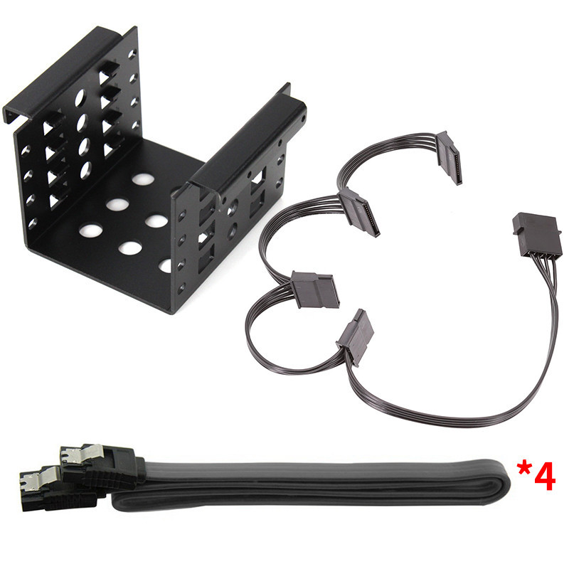 For desktop chassis four-disk 2.5-inch aluminum alloy hard disk conversion bracket to 3.5-inch floppy drive