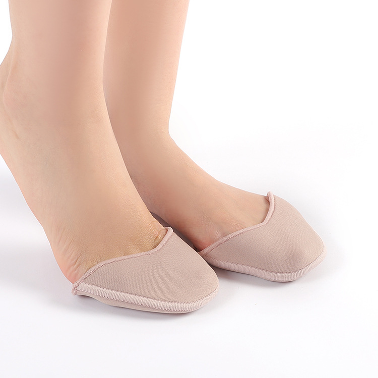 Spot supply knitted cloth ballet toe forefoot pad protective cover SEBS foot care anti-wear shock absorption half size pad