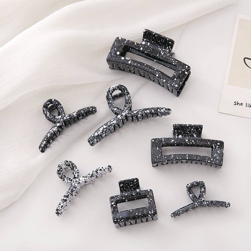 Cross-border Splash Ink Back Head Disc Hair Large Grab Clip Elegant Temperament Hairpin Advanced Sense Hairpin Hair Clip Hair Grab