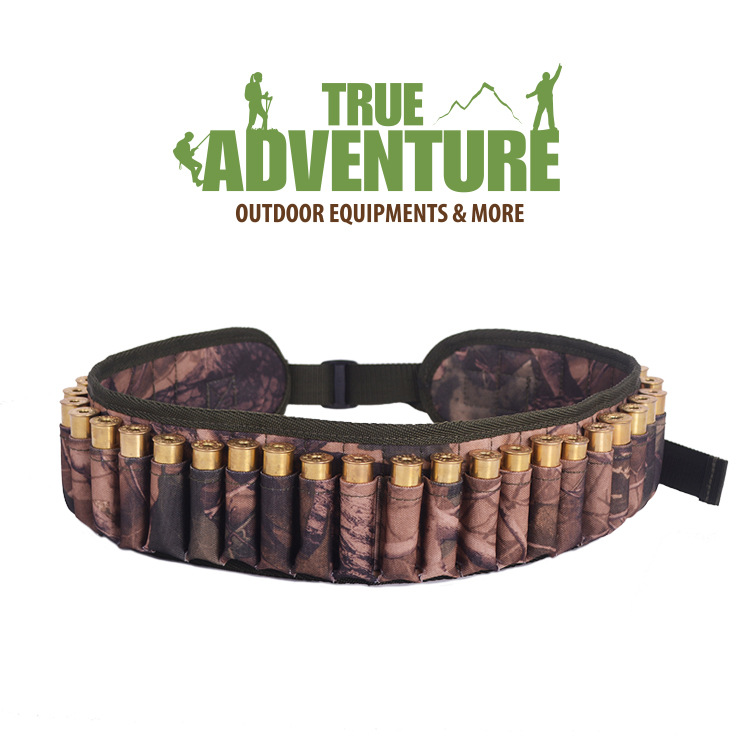 Cross Border New Product Outdoor Camouflage 30 Hole Bullet Belt Tactical Belt CatridgeBelt Hunting Shooting Belt