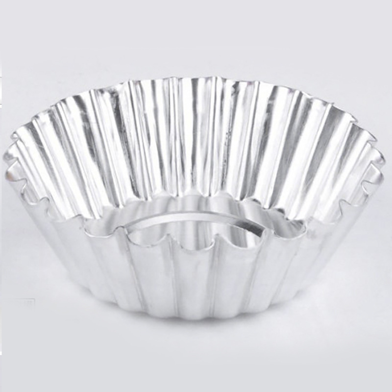 Baking tools egg tart mold chrysanthemum cup coconut round cake mold aluminum thickened lace egg Tower