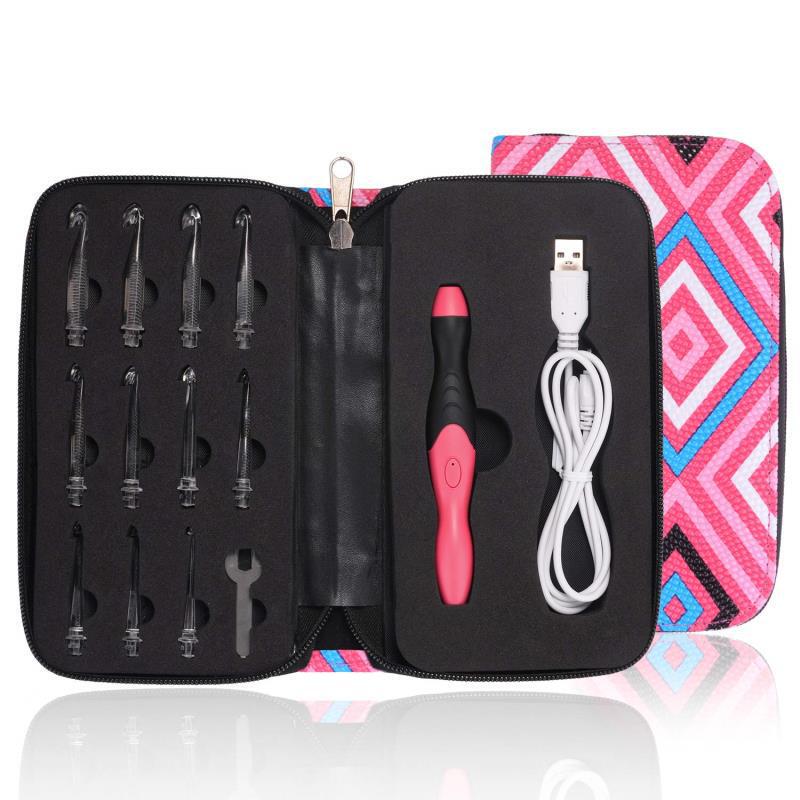 Ledかぎ針アマゾン製品led発光かぎ針11-1usb充電crochet hooks|undefined