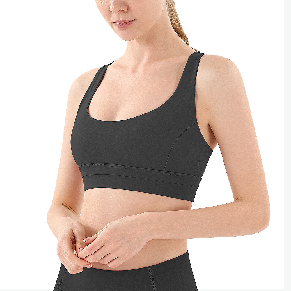 European and American Shockproof Outer Wear Beauty Back Yoga Sports Underwear High Strength Gather Quick-drying Fitness Bra Sports Vest for Women