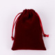 Short plush wine red; 7cm * 9cm