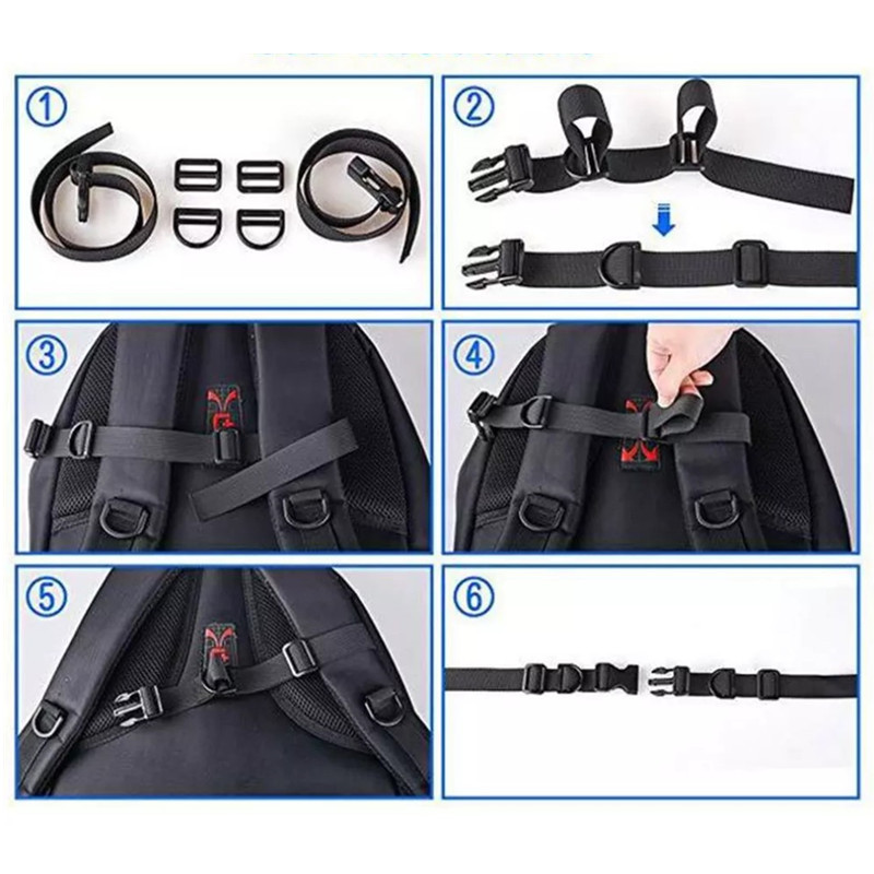 Outdoor Backpack Chest Strap Adjustable Children Adult Outdoor Mountaineering Backpack Shoulder Strap Non-slip Strap Backpack Chest Strap
