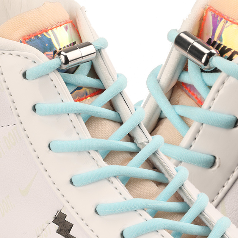 Shoelaces Factory Direct Supply Tie-free Metal Capsule Buckle Third Generation Elastic Shoelaces Elastic Lazy Shoelaces
