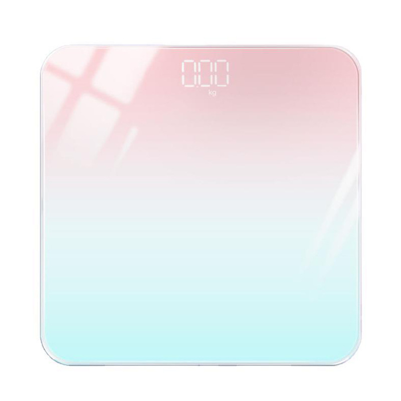 Rainbow Gradient Weight Scale Household Adult Weight Loss Small Electronic Scale USB Charging Girls' Dormitory Weighing Measurement
