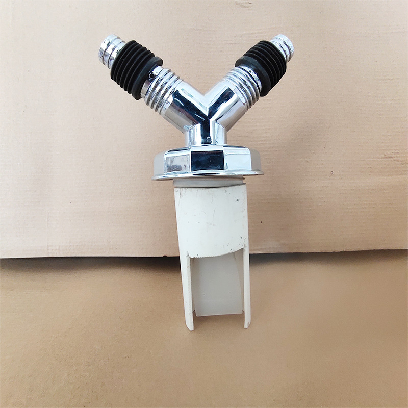 Factory washing machine drain pipe sewer tee floor drain joint balcony sewer Y-shaped deodorant plating small bend 50