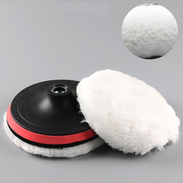 Spot supply wool polishing pad self-adhesive wool sponge disc car surface beauty cleaning polishing waxing