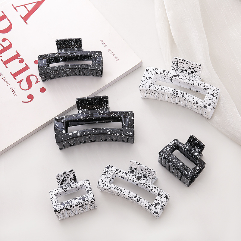 Cross-border Splash Ink Back Head Disc Hair Large Grab Clip Elegant Temperament Hairpin Advanced Sense Hairpin Hair Clip Hair Grab