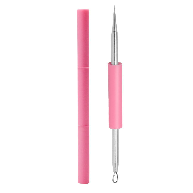 Stainless steel acne needle double-headed acne acne removal blackhead acne needle silicone beauty needle acne tools