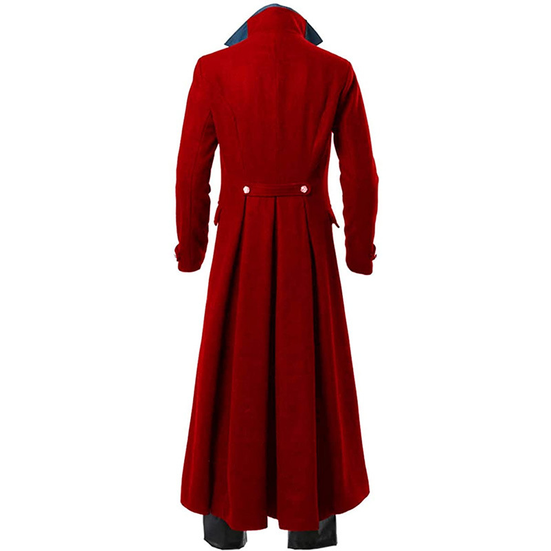 Medieval Steampunk Vintage Gothic Coat Trenchcoat Coat Victorian Uniform Mid-Long