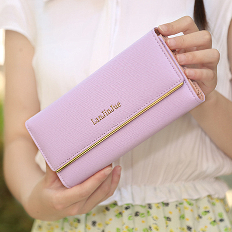 Yamashi Women's Women's Wallet Women's Long Wallet Large Capacity Vintage Women's Three-fold Wallet Handbag Silver Bag