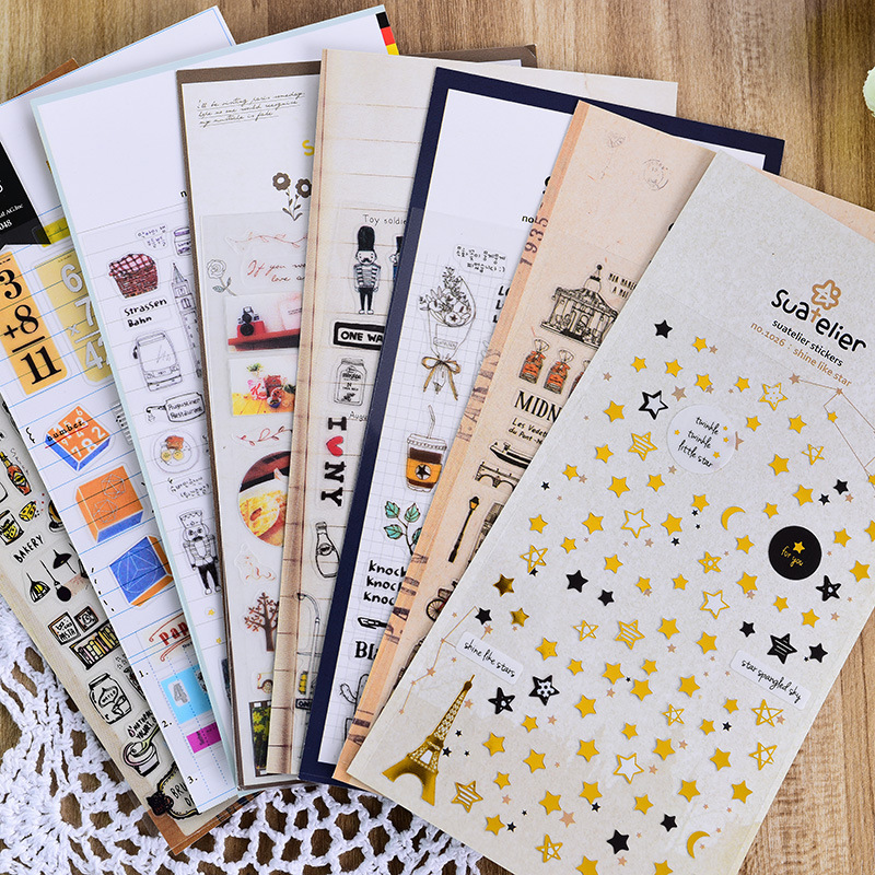 Korean Sonia Sticker PVC Decorative Cute Animal Cartoon Life Theme Journal Sticker Album Hand Account Material