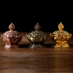 New alloy Tower incense eight treasure incense burner ornaments creative lotus incense burner supplies manufacturers wholesale