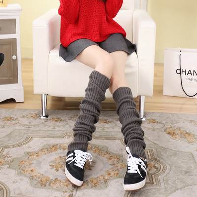 Thickened Lengthened Snow Wool Socks Leg Cover Long Tube Over-the-Knee Pile Women's Socks Autumn and Winter Leg Protection Yoga Socks Cover