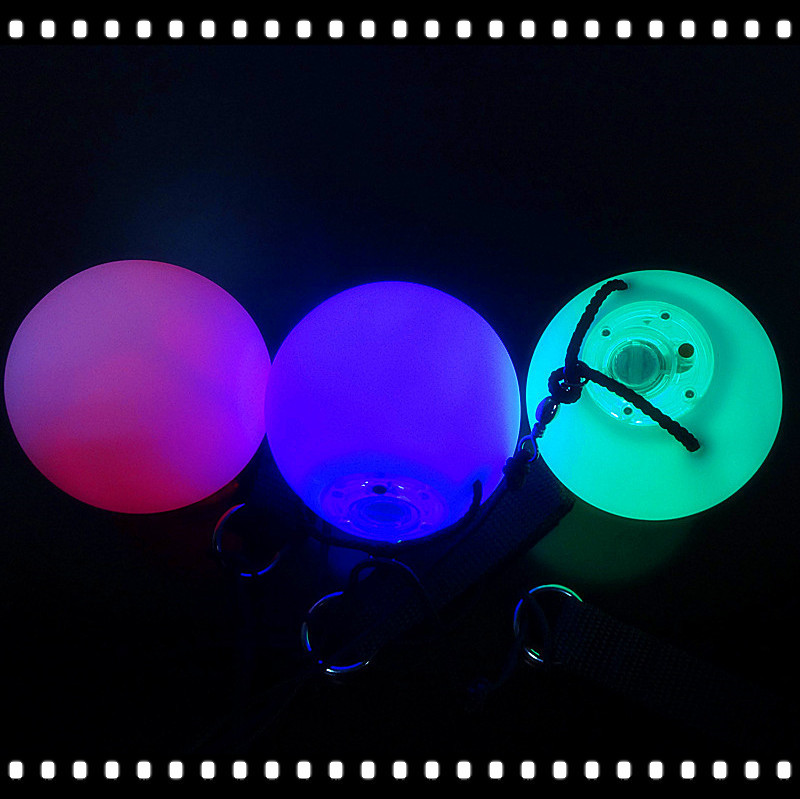LED colorful luminous swing ball button color changing fitness flash ball creative juggling ball new year luminous ball toy