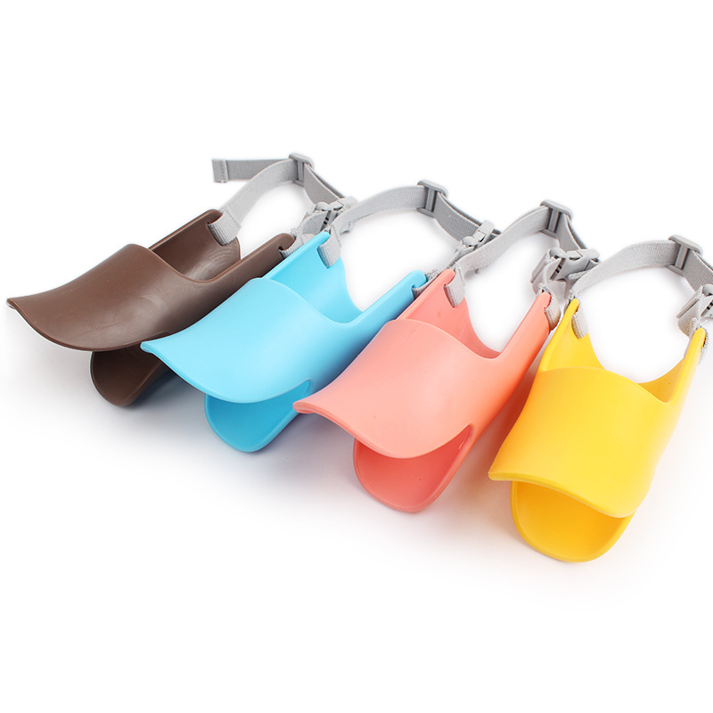 Silicone dog mouth sleeve comfortable soft anti-bite pet duck mouth sleeve training mouth sleeve dog mask supplies wholesale spot