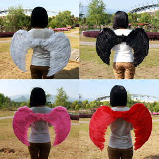 Adult large, medium and small 80*60 ball stage children's performance dress up supplies feather angel wings props