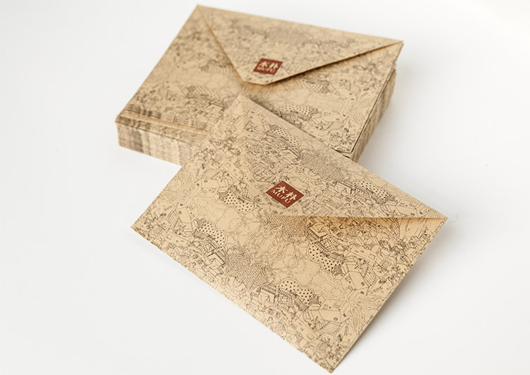 B9 MUPU wooden plain envelope ideal world envelope Kraft paper printing vintage envelope