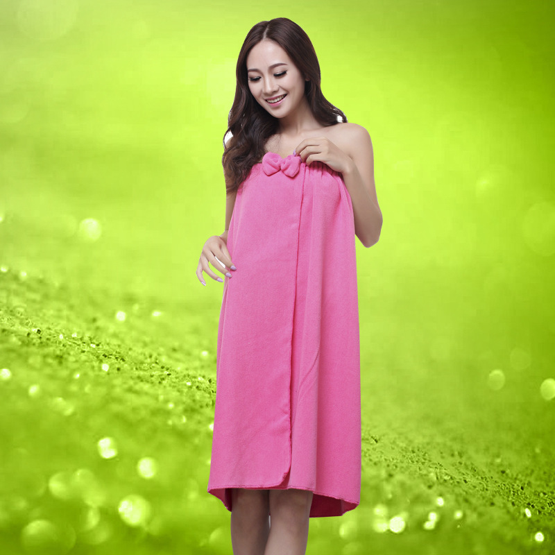 New bow tube top Bath skirt cute wrapped chest bath towel wearable bath towel thickened