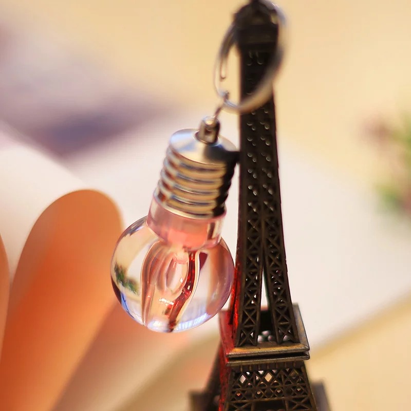 LED colorful light bulb mini light bulb keychain clothing pendant creative small gift printable logo