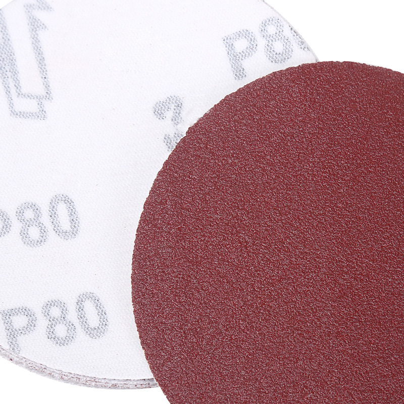 3 inch disc sandpaper 75mm flocking sandpaper self-adhesive sandpaper disc back pile polished metal sandpaper