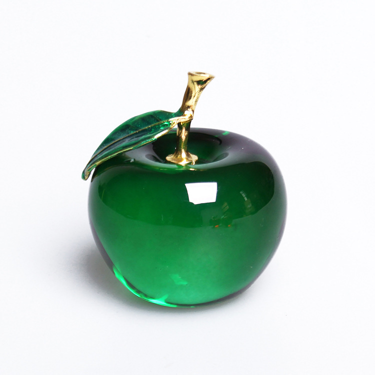 Processing and production of crystal Apple creative gifts holiday decoration crafts Christmas ornaments car home decoration