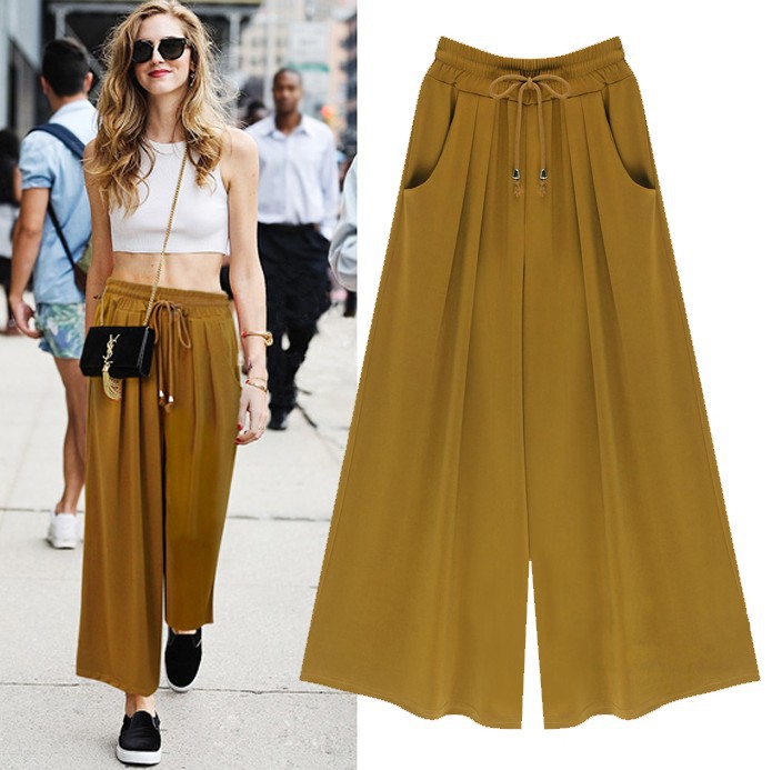 Spring and summer wide leg pants 200kg fat mm pants Europe and the United States plus fat plus size women's loose casual pants wide leg pants