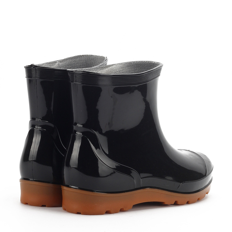 Fashion camouflage non-slip low tube breathable rain boots men's rain boots water shoes car wash work fishing rubber shoes water boots single shoes
