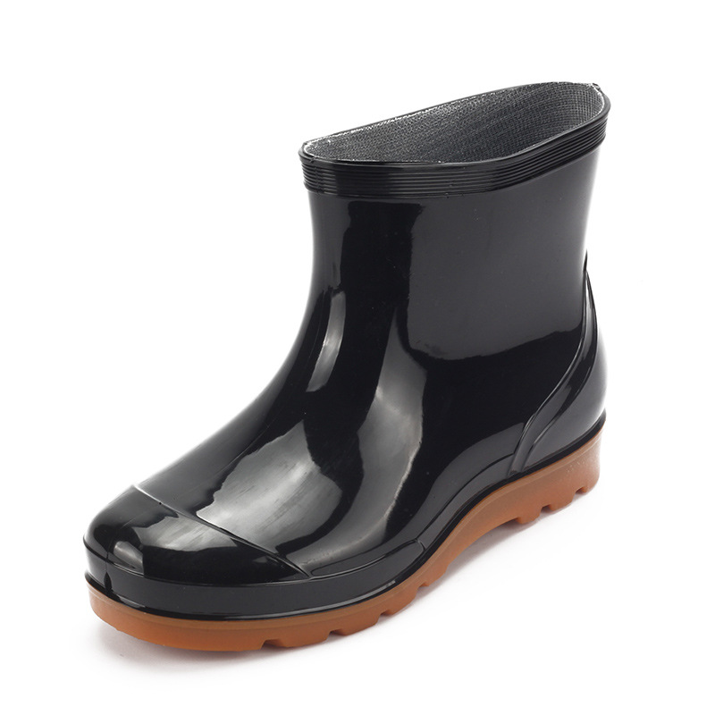Fashion camouflage non-slip low tube breathable rain boots men's rain boots water shoes car wash work fishing rubber shoes water boots single shoes