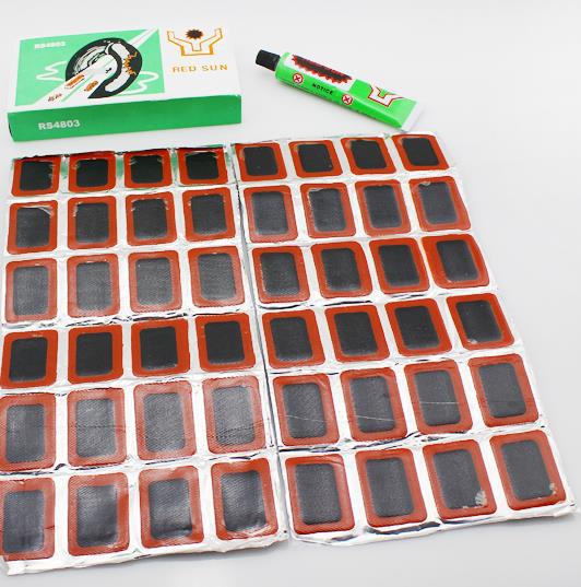 Factory direct bicycle cold patch glue 48 pieces of tire patch glue bicycle repair repair tool tire patch