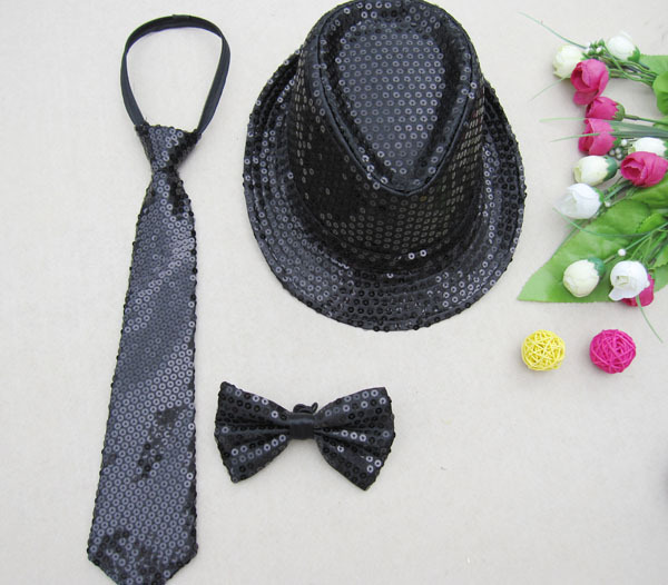 Wholesale Casual Tie Men's Korean Style Sequin Tie Street Dance Magic Show Stage Performance Tie