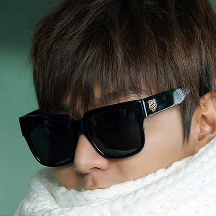 Korean Style Trendy Star Same Style Tiger Head Large Frame Sunglasses Trendy Lee Min Ho Same Style Vintage Sunglasses Sunglasses