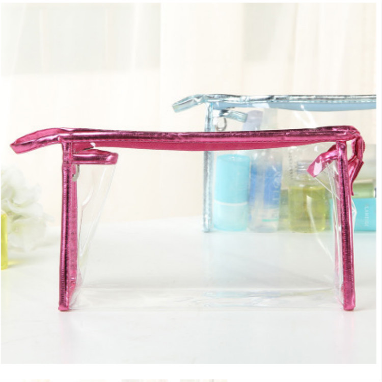 Transparent portable cosmetic bag fashion ladies storage bag travel wash bag briefcase a generation of 60