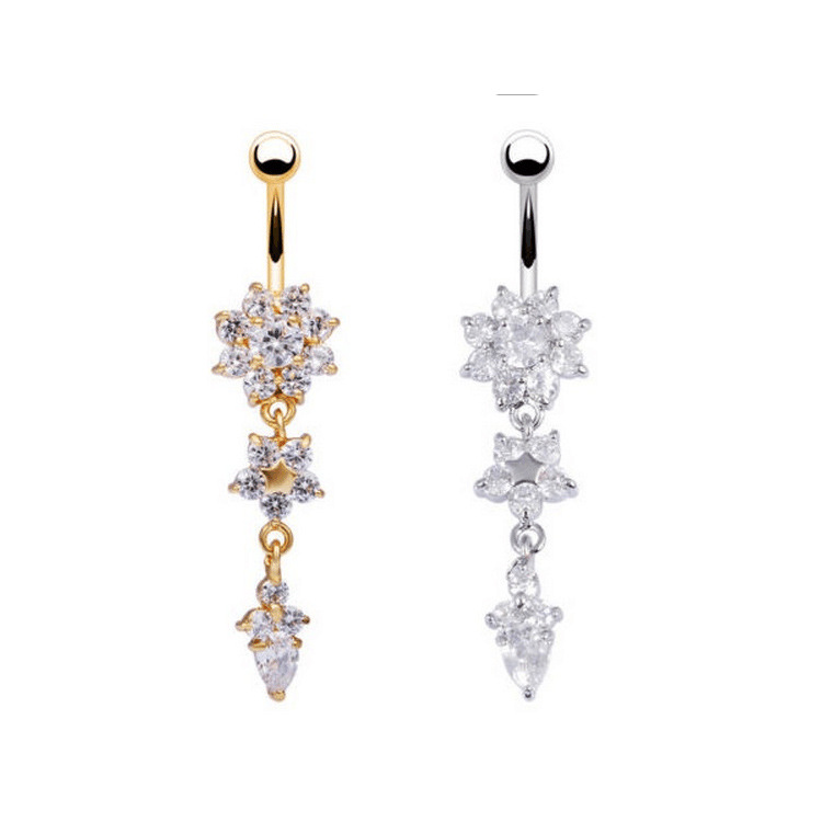 WISH AliExpress ebay Amazon explosions new fashion belly button nail medical steel belly button ring in stock