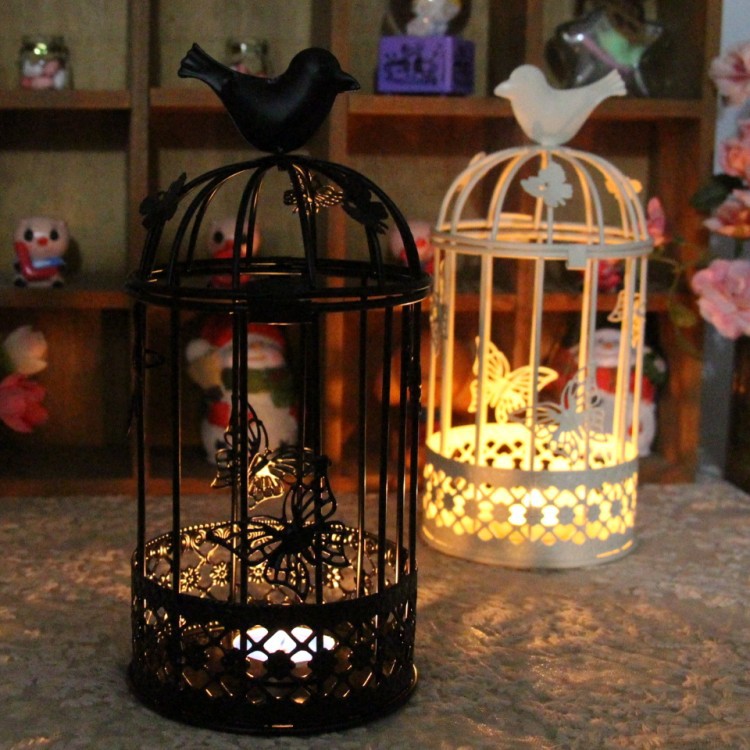 Zakka Бакалея 8160 Большой подсвечник в клетку Железные украшения Творческие полые бабочки Ремесла из металла