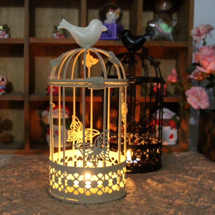 Zakka Бакалея 8160 Большой подсвечник в клетку Железные украшения Творческие полые бабочки Ремесла из металла