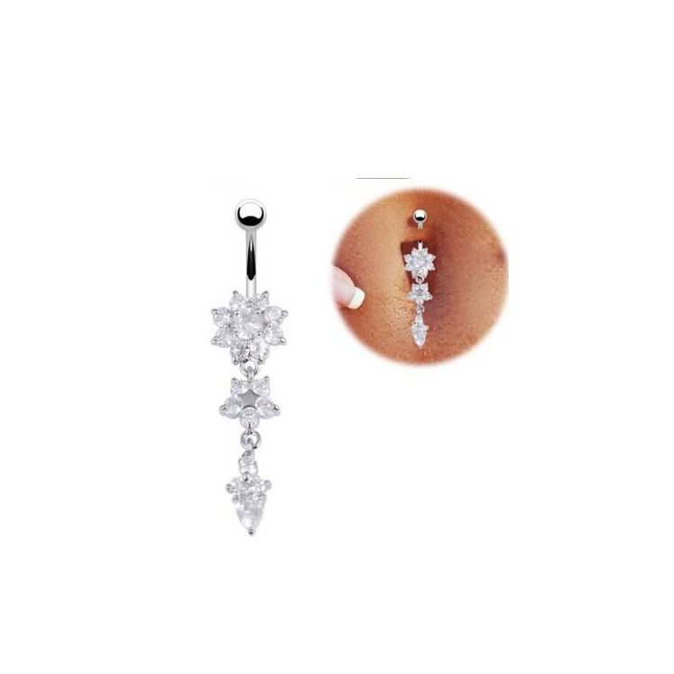 WISH AliExpress ebay Amazon explosions new fashion belly button nail medical steel belly button ring in stock
