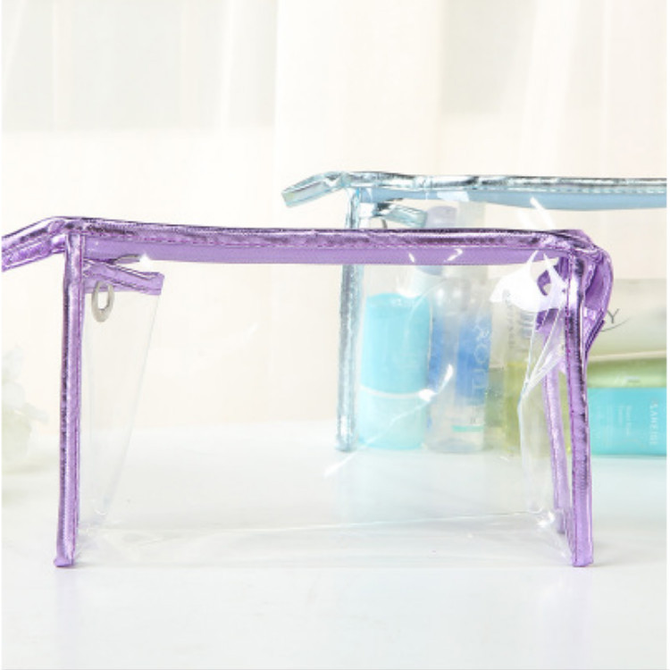 Transparent portable cosmetic bag fashion ladies storage bag travel wash bag briefcase a generation of 60